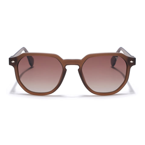Prizm | Brown Hexagonal Polarized Sunglasses | Brown & Clear Lens - PMG7271