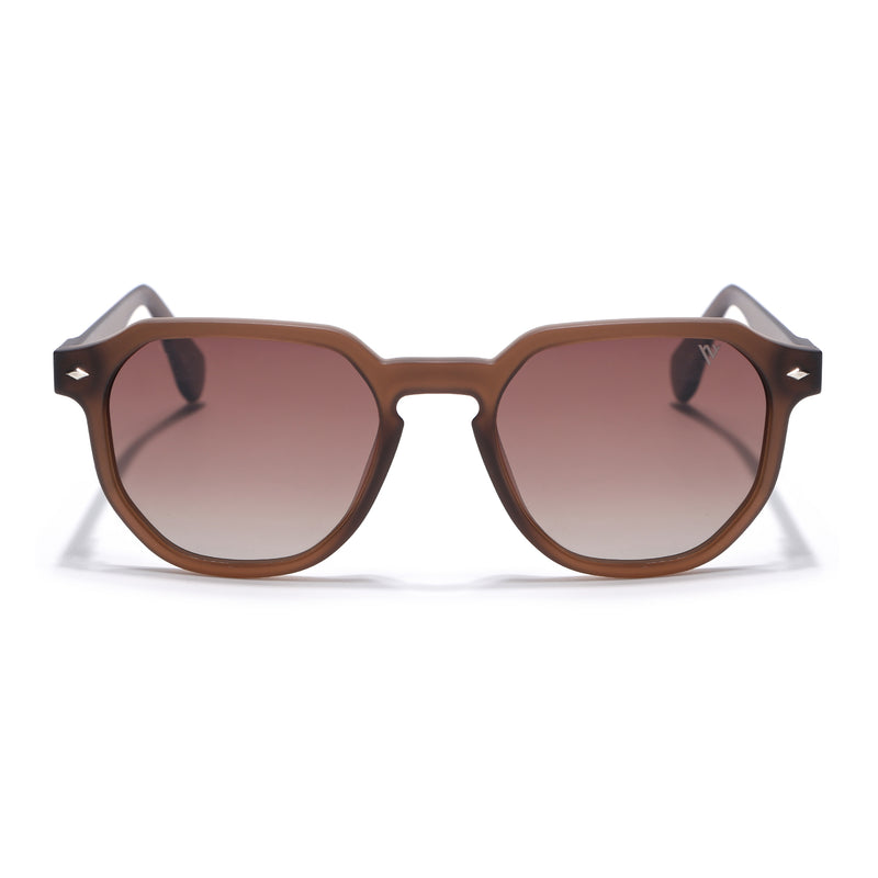 Prizm | Brown Hexagonal Polarized Sunglasses | Brown & Clear Lens - PMG7271