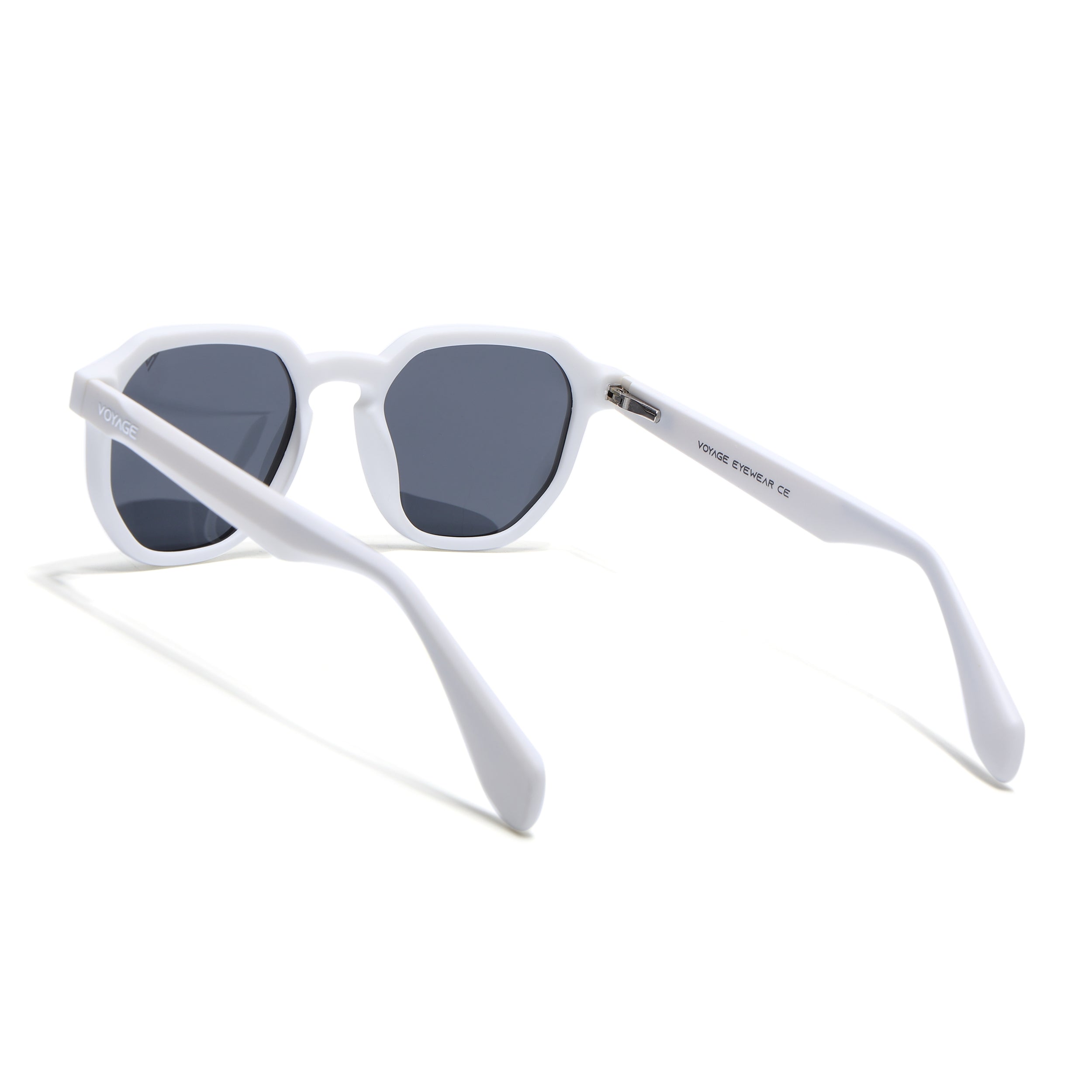 Prizm | White Hexagonal Polarized Sunglasses | Black Lens - PMG7272
