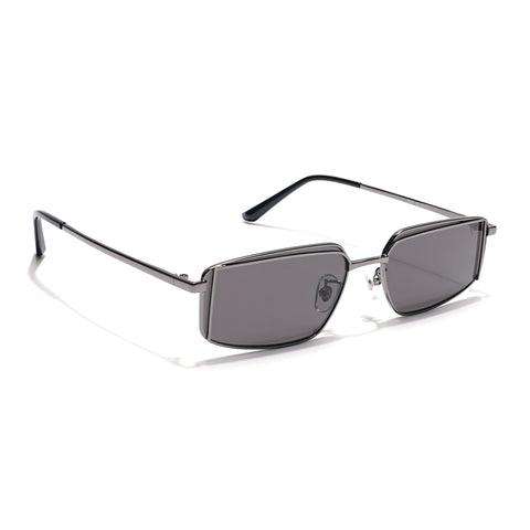 Voyage Select Rectangle Sunglasses (Black Lens | Grey Frame - SLMG6287)