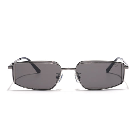 Voyage Select Rectangle Sunglasses (Black Lens | Grey Frame - SLMG6287)