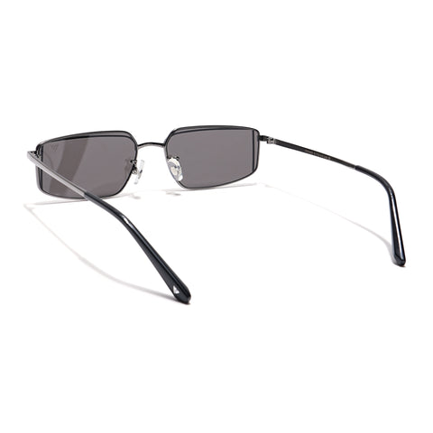 Voyage Select Rectangle Sunglasses (Black Lens | Grey Frame - SLMG6287)