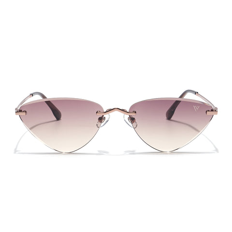 Voyage Select Oval Sunglasses (Brown & Clear Lens | Rose Golden Frame - SLMG6276)