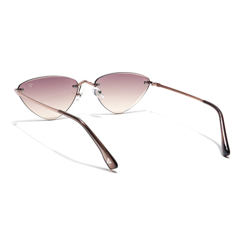 Voyage Select Oval Sunglasses (Brown & Clear Lens | Rose Golden Frame - SLMG6276)