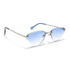 Voyage Select Oval Sunglasses (Blue & Clear Lens | Silver Frame - SLMG6277)