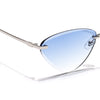 Voyage Select Oval Sunglasses (Blue & Clear Lens | Silver Frame - SLMG6277)
