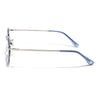 Voyage Select Oval Sunglasses (Blue & Clear Lens | Silver Frame - SLMG6277)