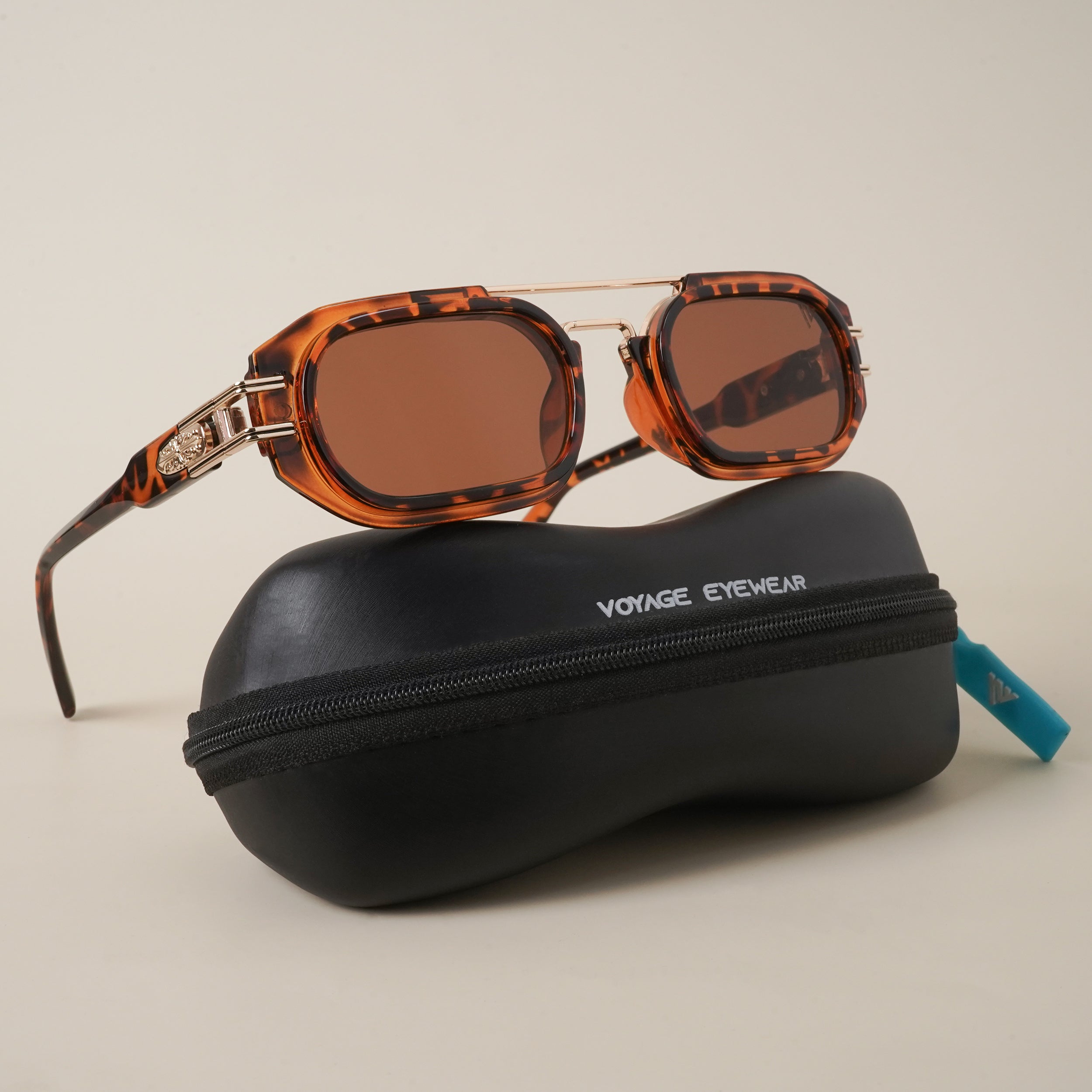 Voyage Brown Oval Sunglasses (7255MG3947)