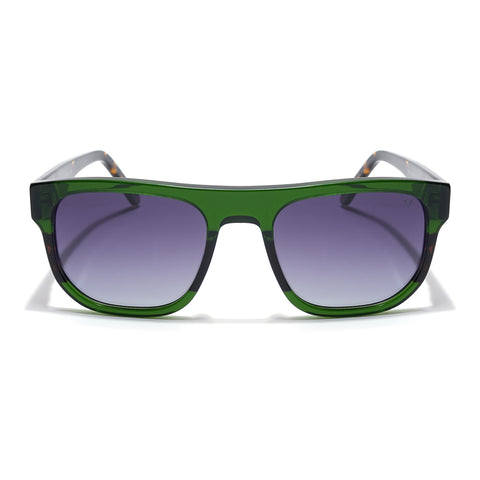 Voyage Select Square Sunglasses (Grey Lens | Green Frame - SLPMG5987)