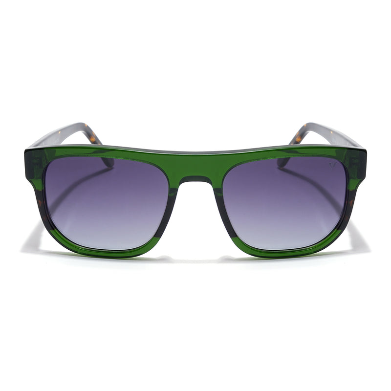 Voyage Select Square Sunglasses (Grey Lens | Green Frame - SLPMG5987)