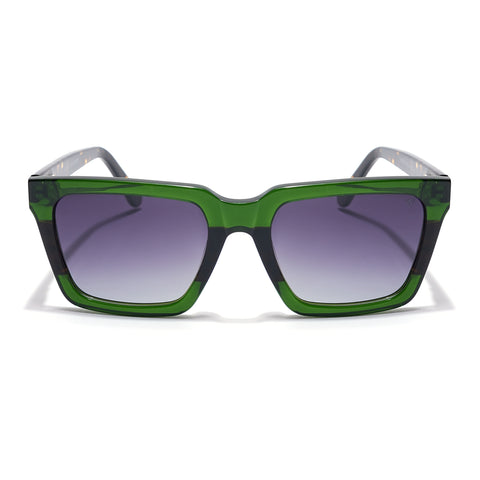Voyage Select Square Sunglasses (Grey Lens | Green Frame - SLPMG5972)