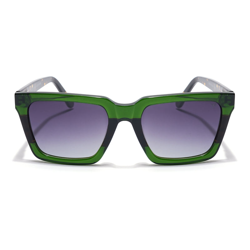 Voyage Select Square Sunglasses (Grey Lens | Green Frame - SLPMG5972)