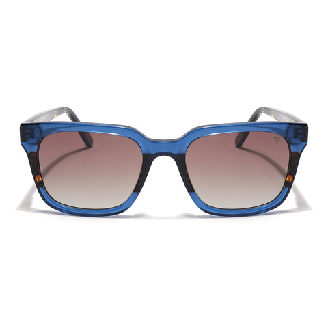 Voyage Select Square Sunglasses (Grey Lens | Shine Blue Frame - SLPMG5978)