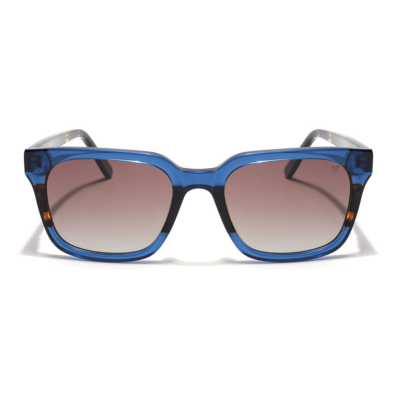Voyage Select Square Sunglasses (Grey Lens | Shine Blue Frame - SLPMG5978)
