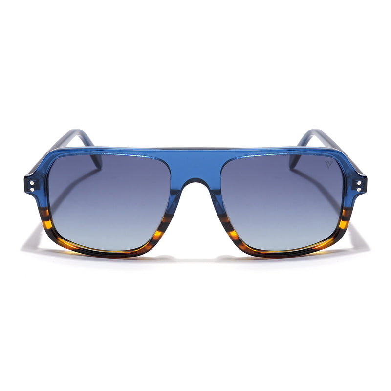 Voyage Select Square Sunglasses (Grey Lens | Shine Blue & Demi Brown Frame - SLPMG5985)