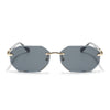 Slayr | Black Rimless Sunglasses | Golden Frame - MG7043
