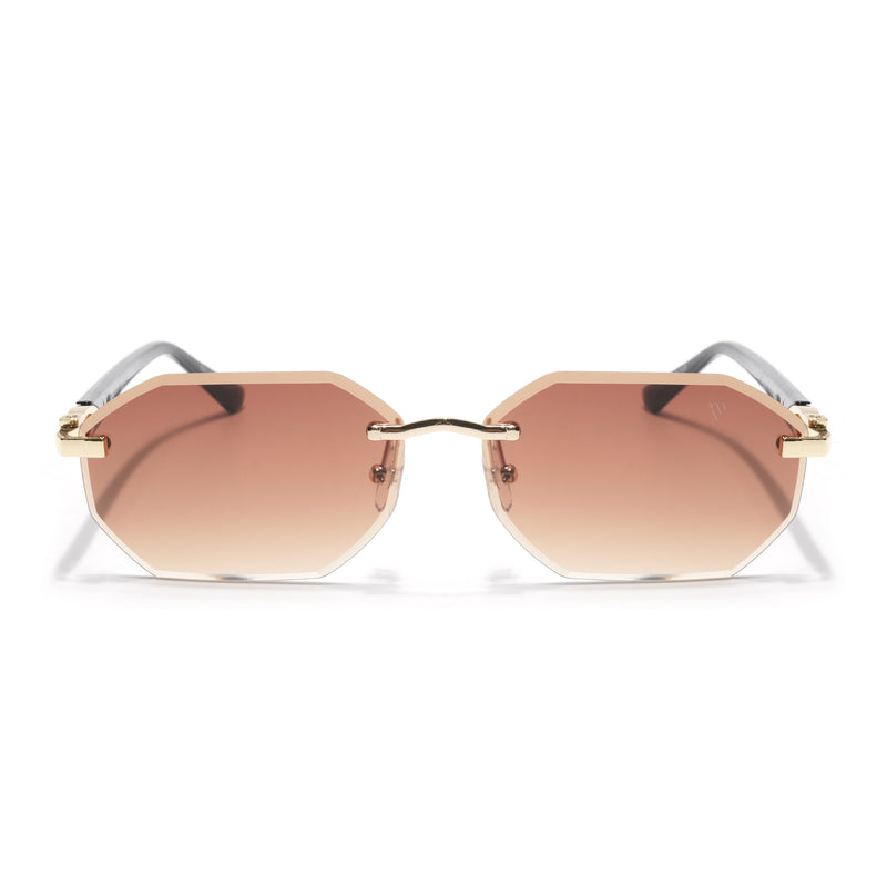 Slayr | Brown Rimless Sunglasses | MG7045