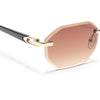 Slayr | Brown Rimless Sunglasses | MG7045