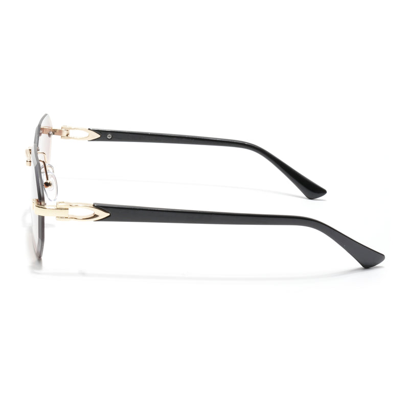 Slayr | Brown Rimless Sunglasses | MG7045