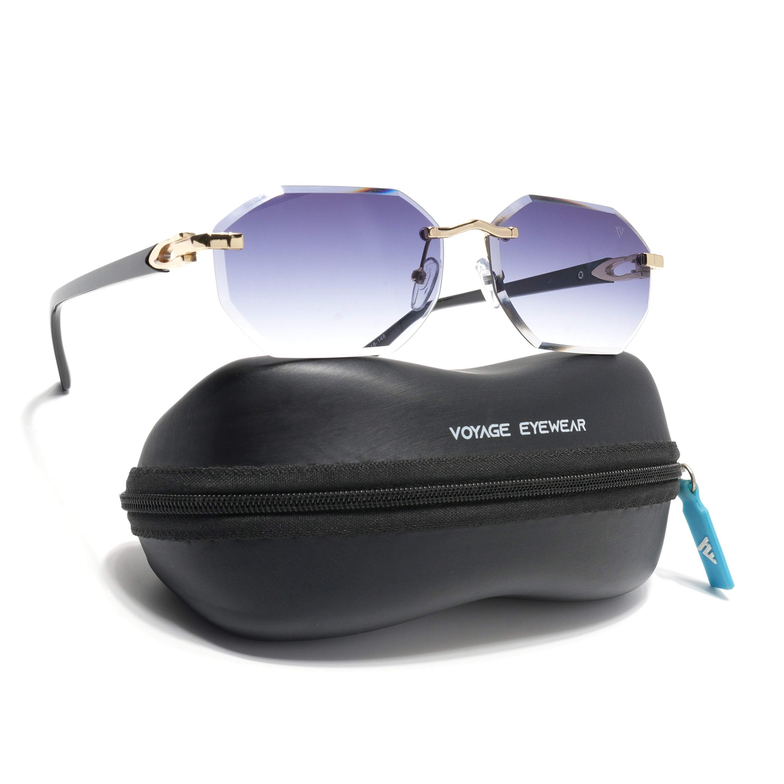 Slayr | Grey & Clear Rimless Sunglasses | MG7047