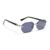 Slayr | Black Rimless Sunglasses | Silver Frame - MG7676