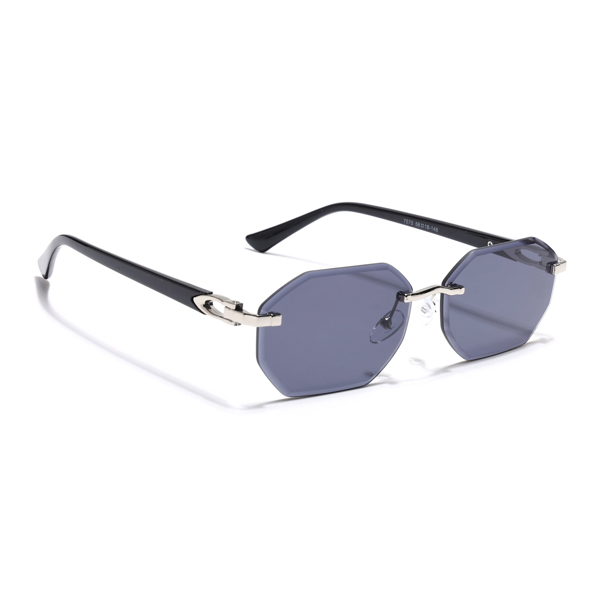 Slayr | Black Rimless Sunglasses | Silver Frame - MG7676