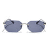 Slayr | Black Rimless Sunglasses | Silver Frame - MG7676
