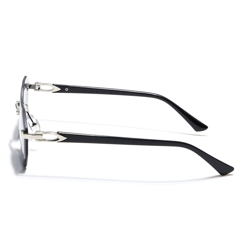 Slayr | Black Rimless Sunglasses | Silver Frame - MG7676
