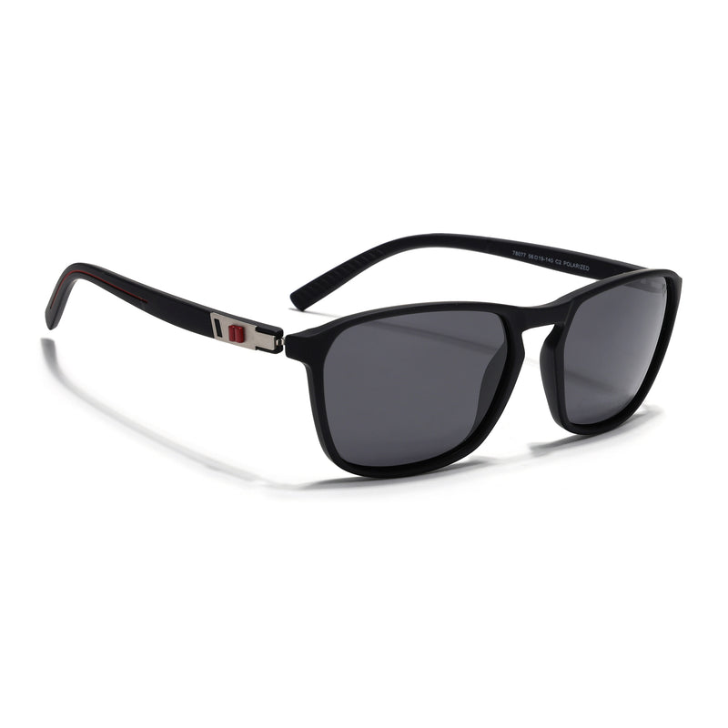 Matt Black Polarized Wayfarer Sunglasses - PMG4304