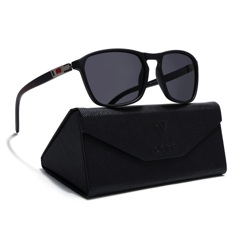 Matt Black Polarized Wayfarer Sunglasses - PMG4304