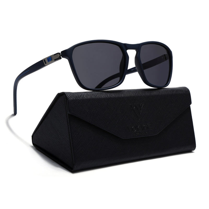 Navy Blue Polarized Wayfarer Sunglasses - PMG4305