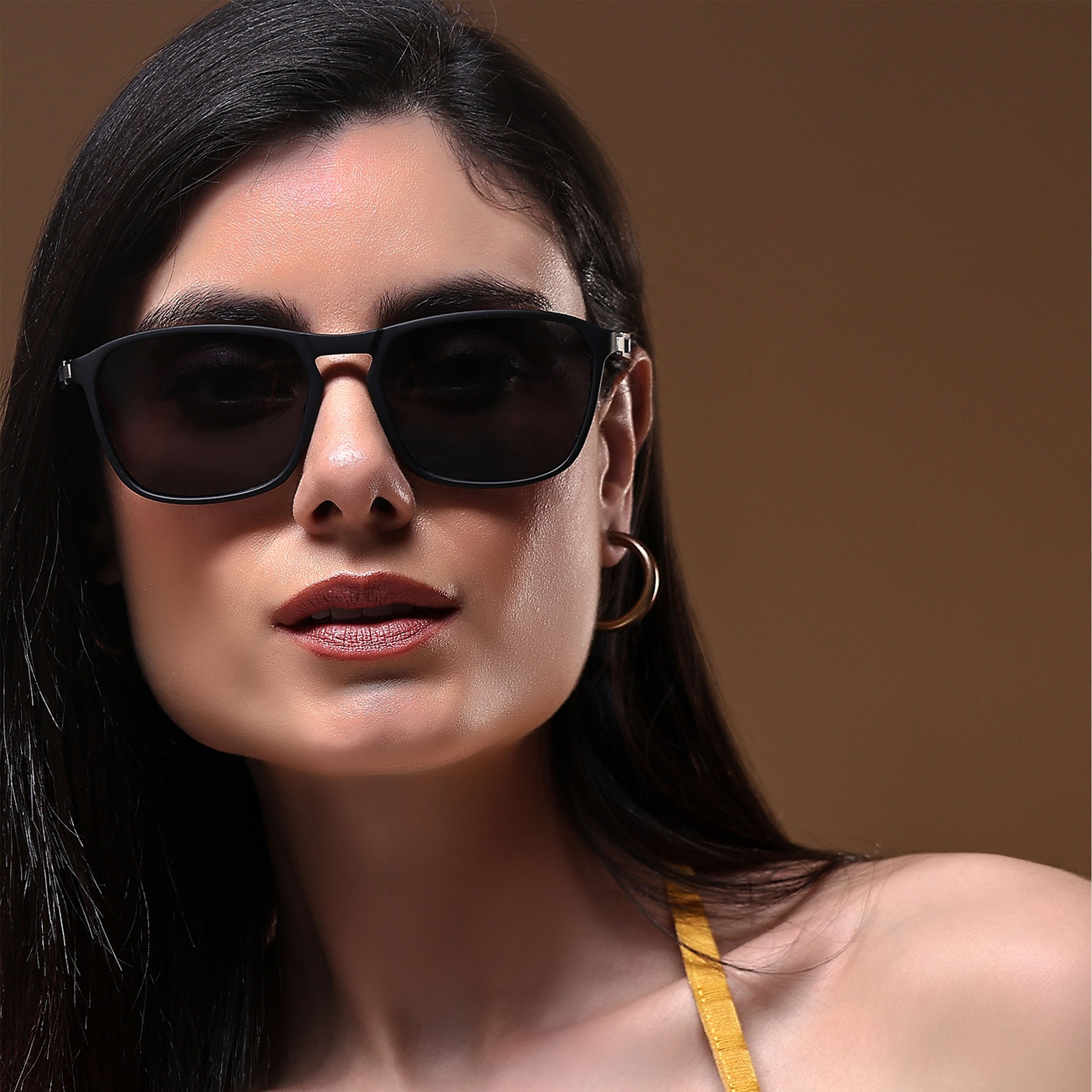Matt Black Polarized Wayfarer Sunglasses - PMG4306