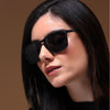 Matt Black Polarized Wayfarer Sunglasses - PMG4306