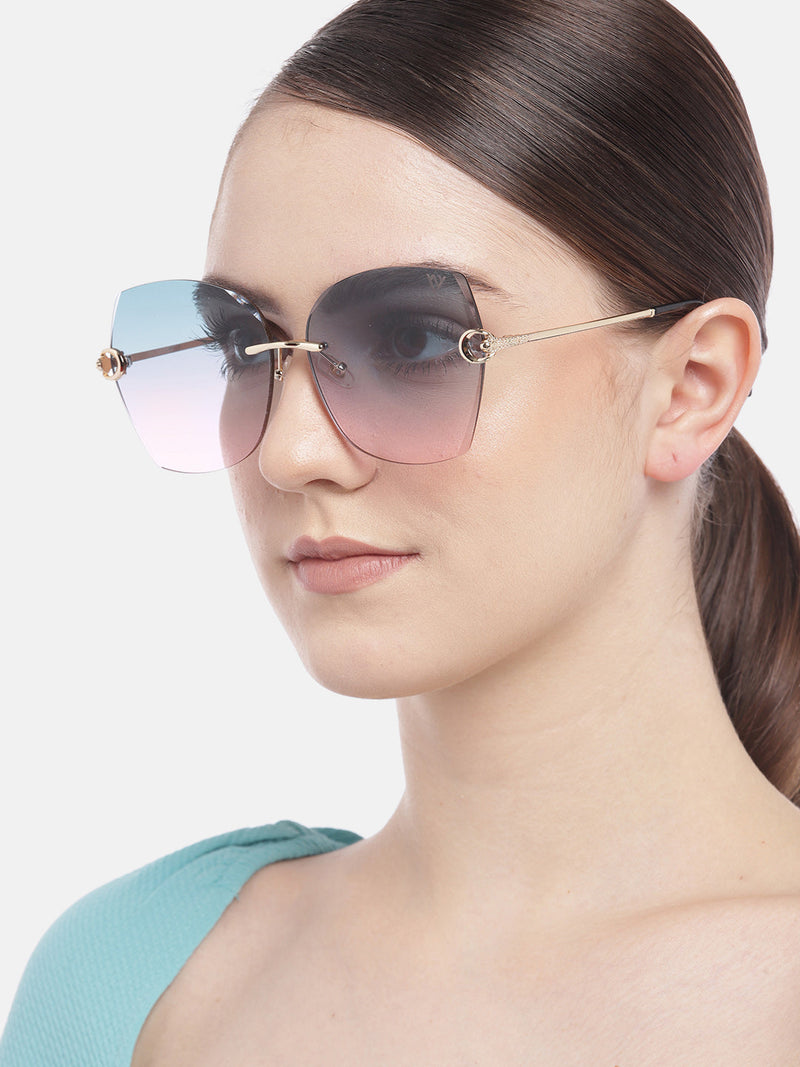 Elara | Blue and Pink Over Size Sunglasses MG2877