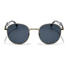 Round Sunglasses for Men & Women (Grey Lens | Golden Frame - MG7143)