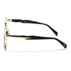 Round Sunglasses for Men & Women (Grey Lens | Golden Frame - MG7143)