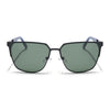 Square Polarized Sunglasses (Green Lens | Black Frame - PMG5609)