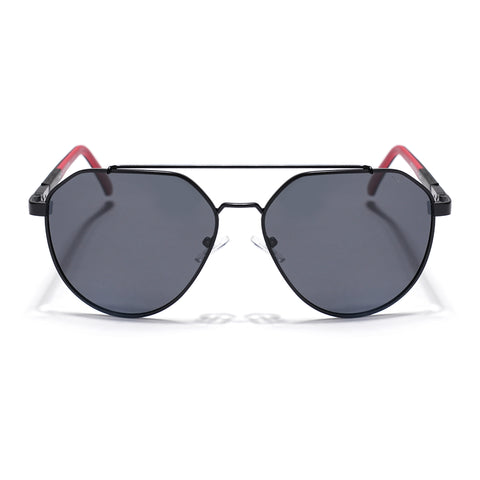 Black Polarized Aviator Sunglasses - PMG4286