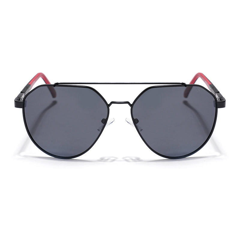 Black Polarized Aviator Sunglasses - PMG4286