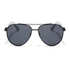 Aviator Polarized Sunglasses for Men & Women (Grey Lens | Black Frame - PMG7245)
