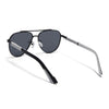 Aviator Polarized Sunglasses for Men & Women (Grey Lens | Black Frame - PMG7245)