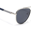 Aviator Polarized Sunglasses for Men & Women (Grey Lens | Silver Frame - PMG7246)