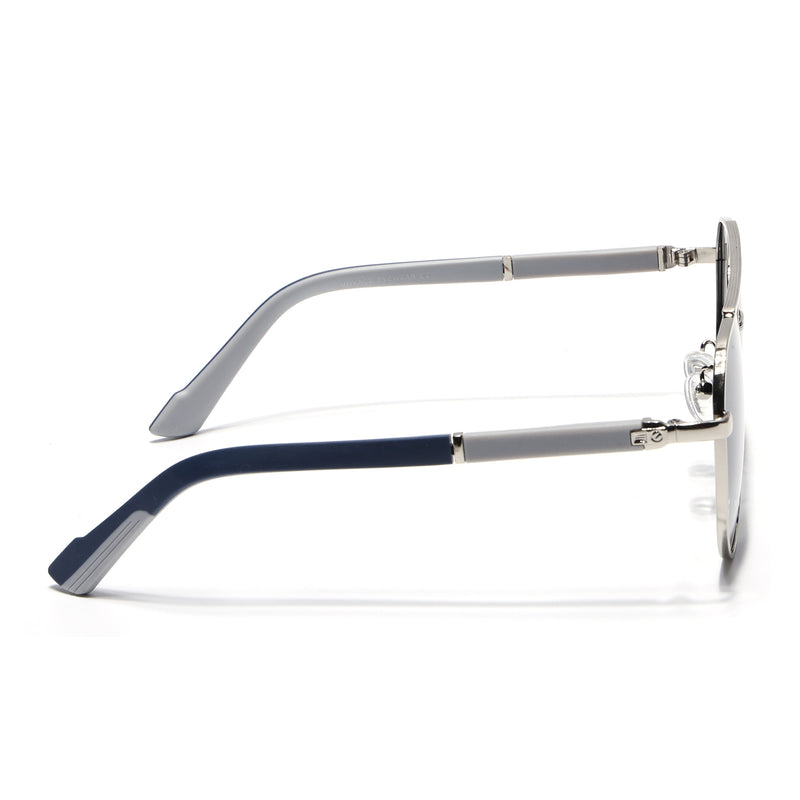 Aviator Polarized Sunglasses for Men & Women (Grey Lens | Silver Frame - PMG7246)