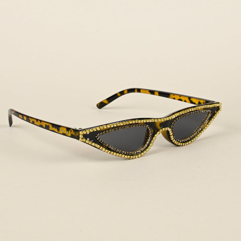 Black & Demi Brown Cateye Sunglasses - MG4368