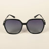 Black & Clear Oversize Polarized Sunglasses - PMG4342