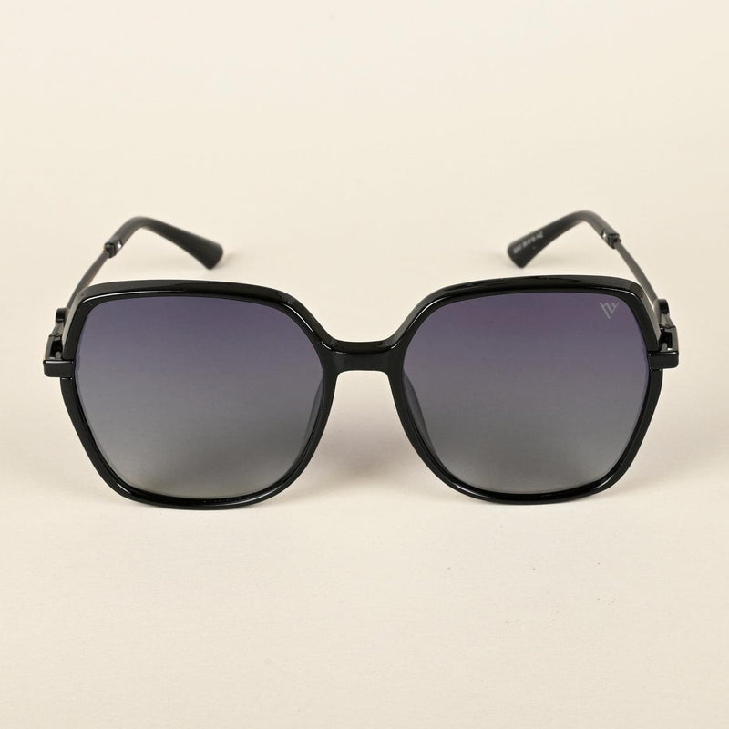 Black & Clear Oversize Polarized Sunglasses - PMG4342