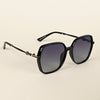 Black & Clear Oversize Polarized Sunglasses - PMG4342