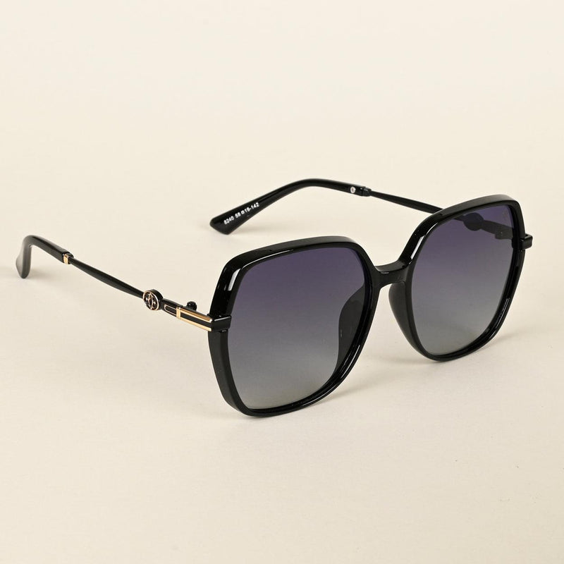 Black & Clear Oversize Polarized Sunglasses - PMG4342