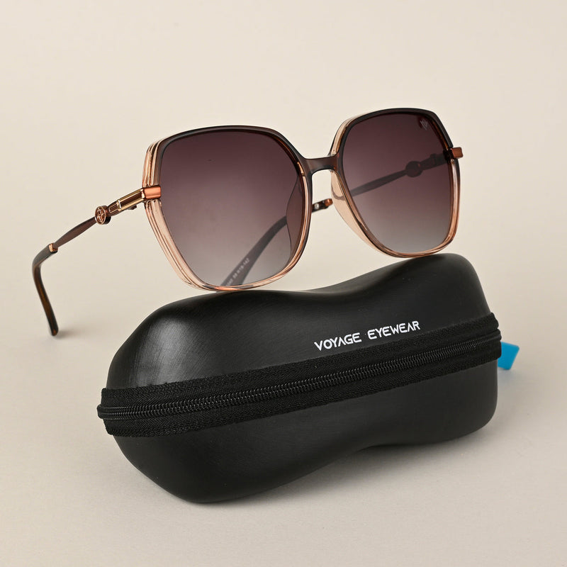 Oversize Brown Polarized Sunglasses - PMG4343