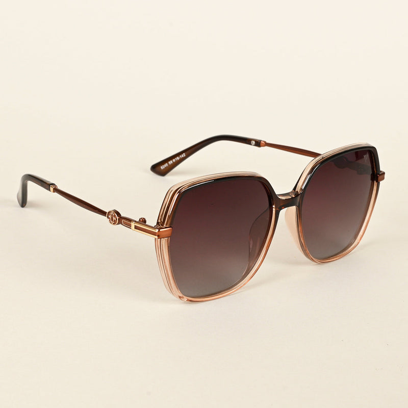 Oversize Brown Polarized Sunglasses - PMG4343